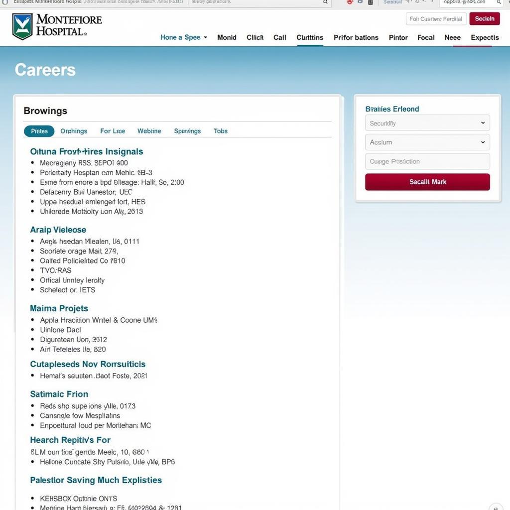 Montefiore Hospital Careers Website Homepage