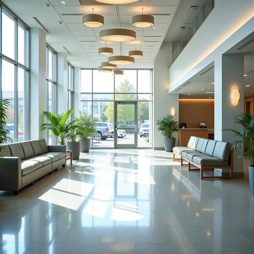 Modern and welcoming waiting area at Montefiore Hospital Wakefield