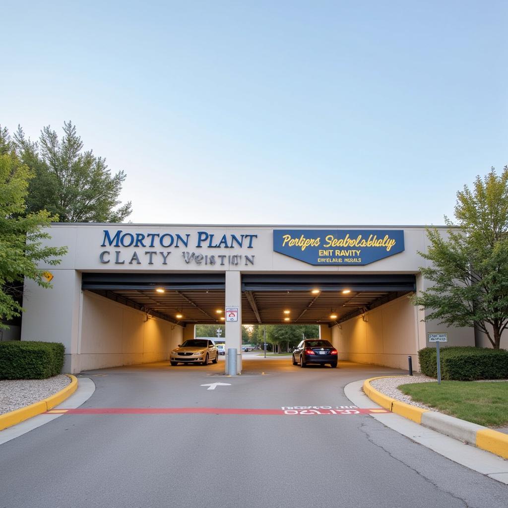 Entrance to Morton Plant Hospital Parking Garage