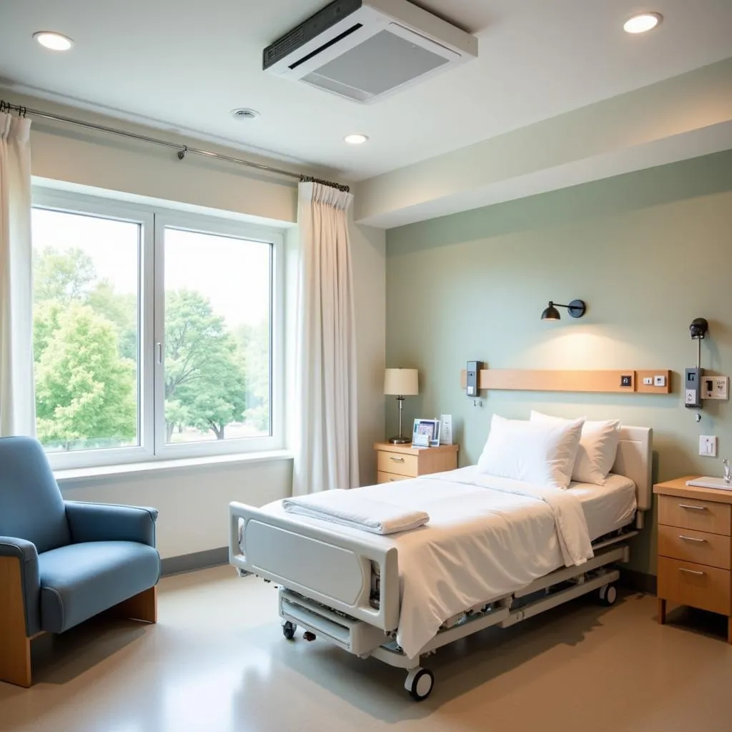 Hospitals in Murfreesboro, TN are dedicated to providing exceptional patient care. This image showcases a warm and welcoming hospital room, emphasizing patient comfort and a positive healthcare experience.