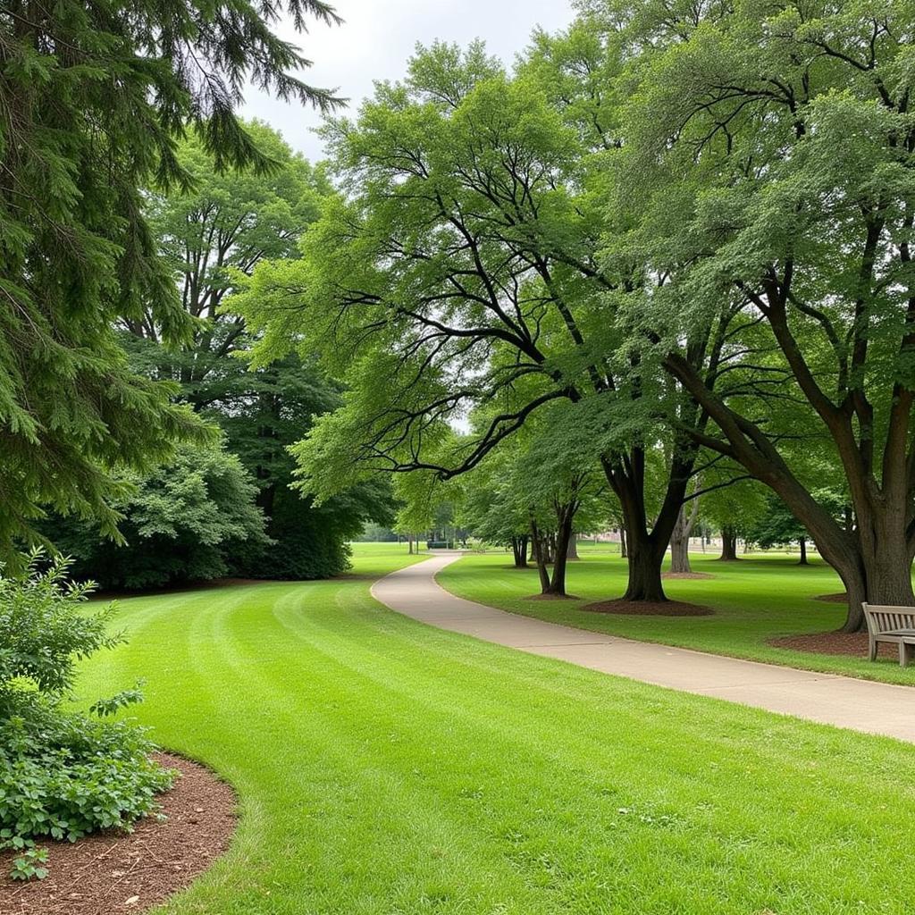 Peaceful park near a hotel near Riddle Hospital