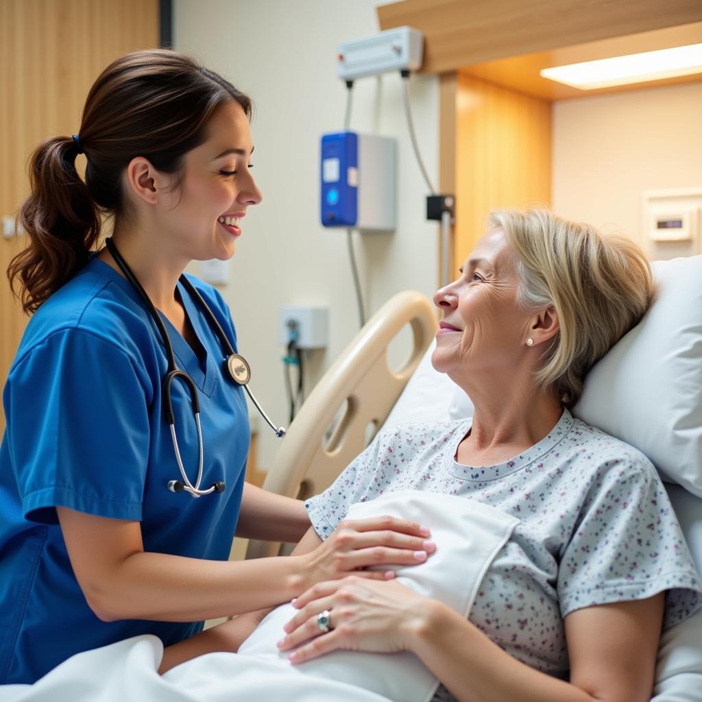 Patient receiving compassionate care at Northeast Methodist Hospital