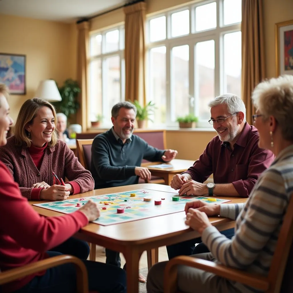 Engaged Nursing Home Residents Participating in Activities