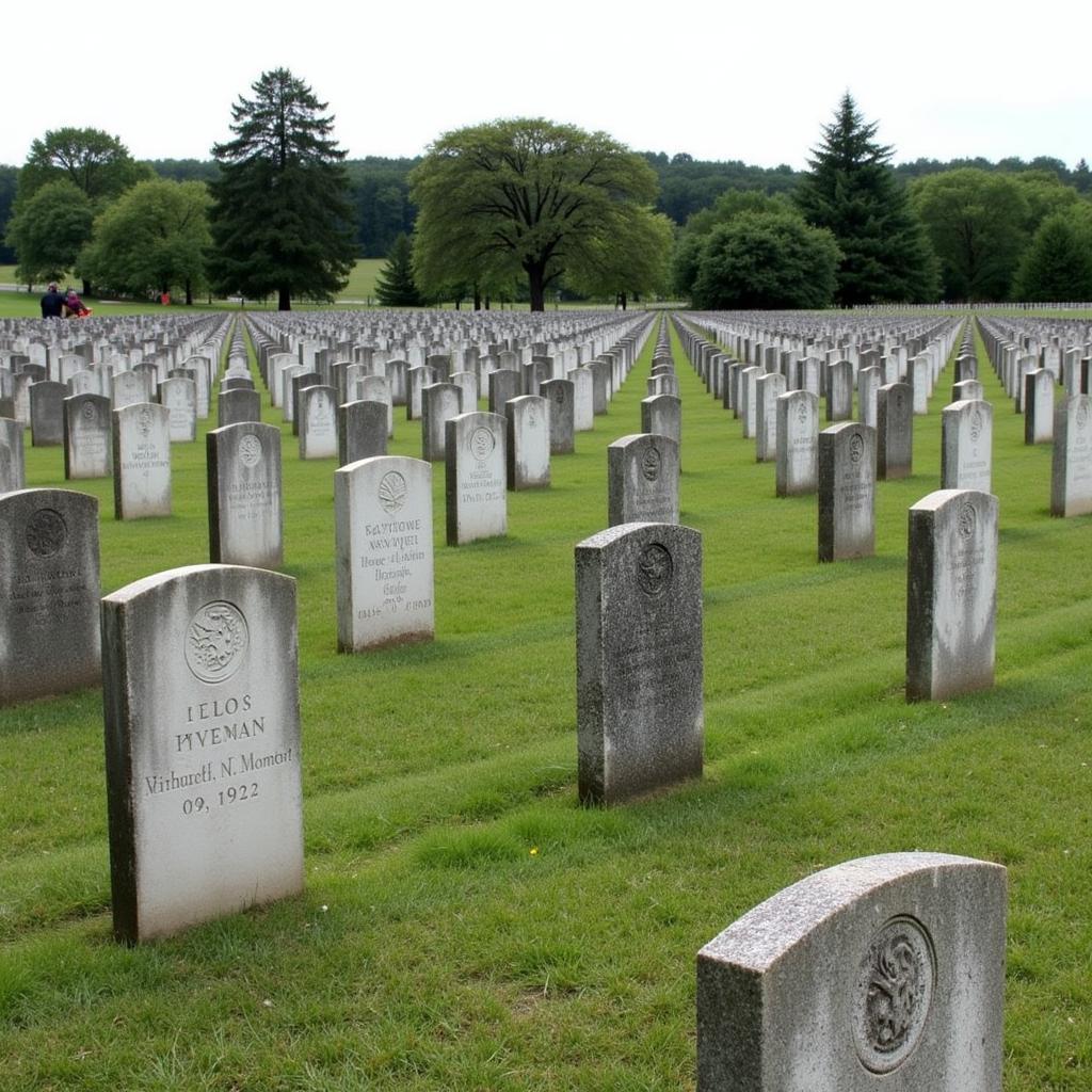 Headstones in the Ogdensburg Mental Hospital cemetery.