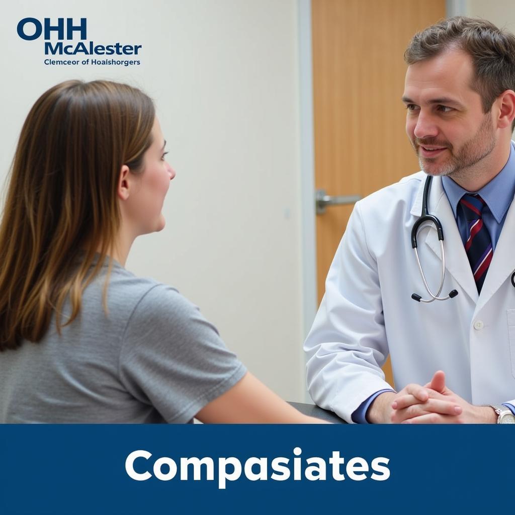 Patient consulting with cardiologist at Oklahoma Heart Hospital McAlester