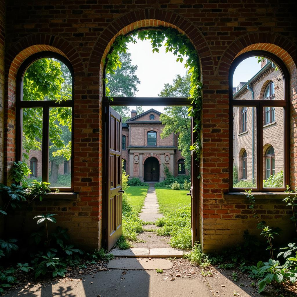 Historical ruins within Old Hospital Park