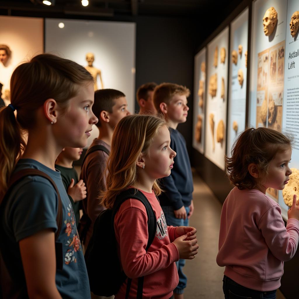 Visitors Exploring the Once Human Exhibit