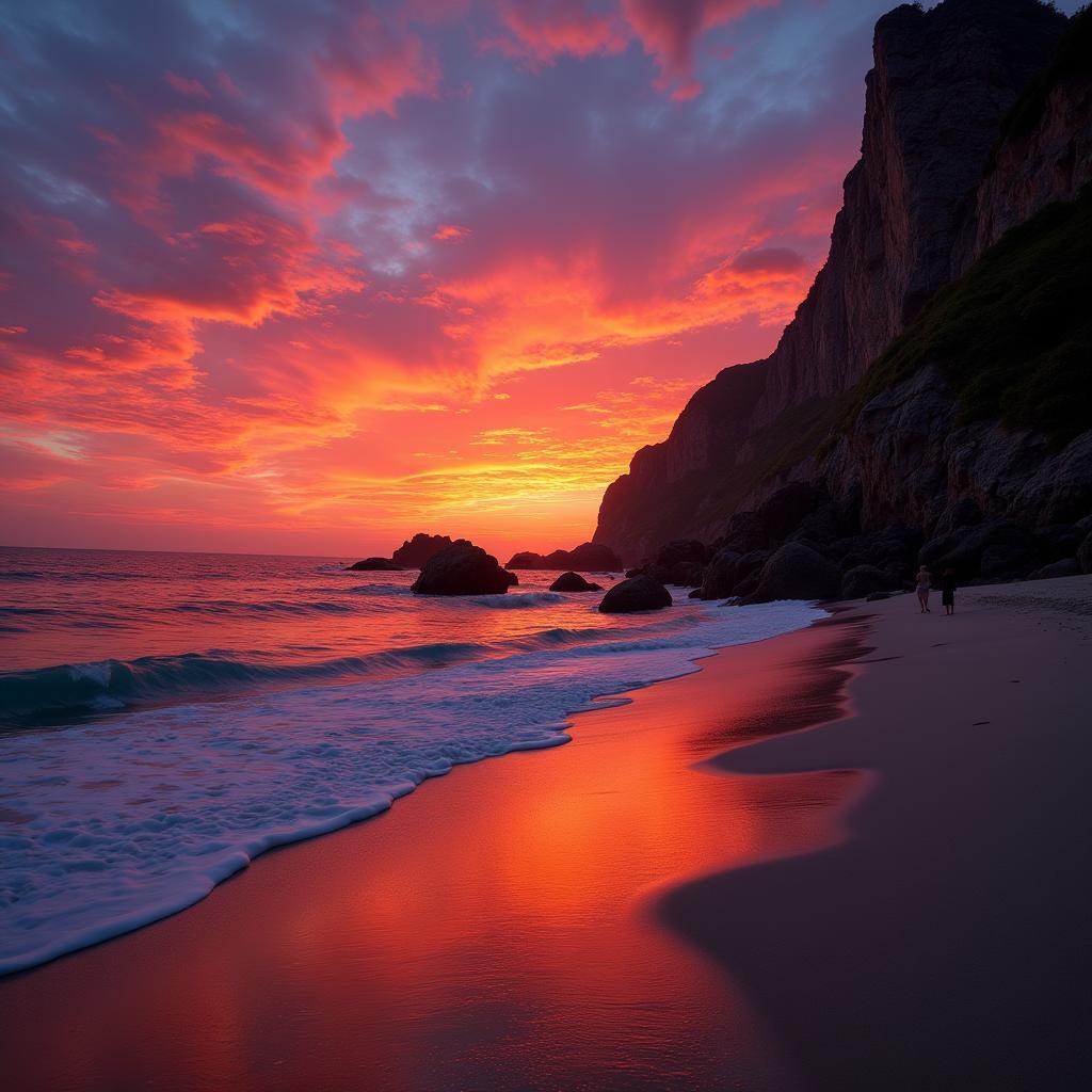 Mesmerizing sunset view at One Man Beach