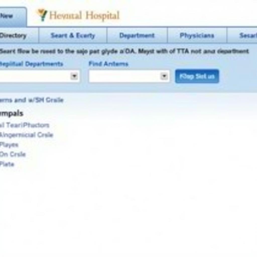 Online Hospital Directory Search