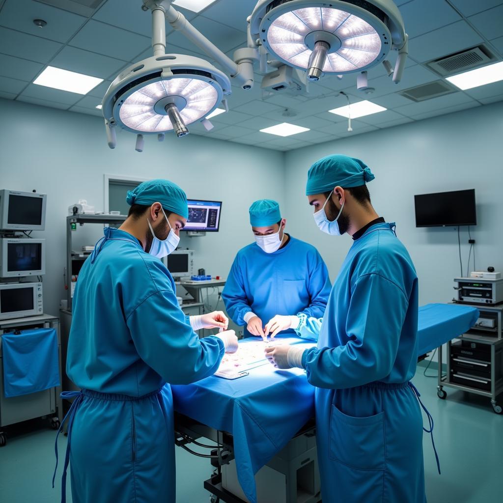 State-of-the-Art Operating Room with Surgical Team