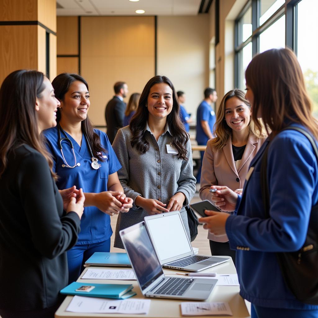 Attendees at an Oro Valley Hospital career fair