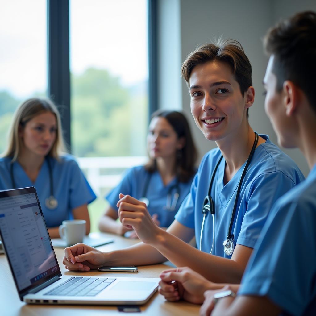 Medical professional attending a training seminar