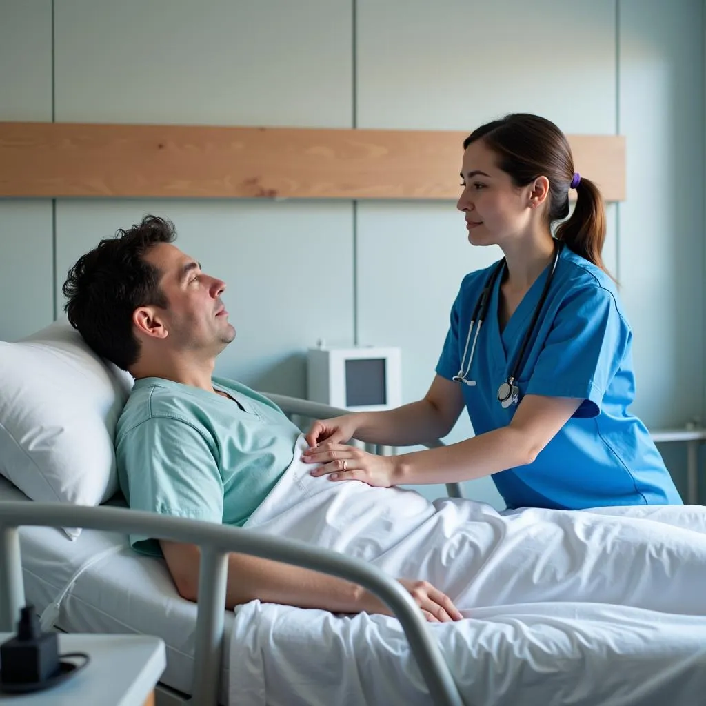 Patient Receiving Care at Port of Spain General Hospital