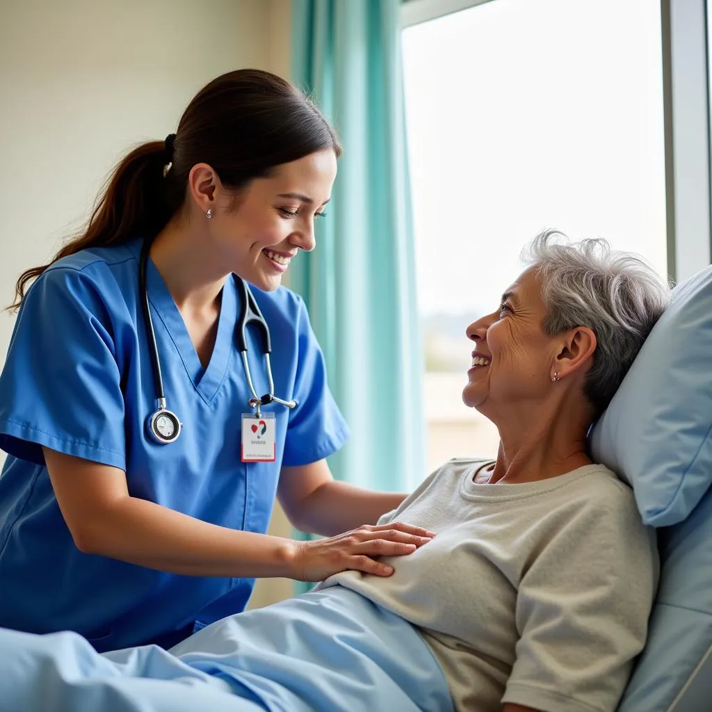 Nurse Comforting Patient in Tucson Hospital