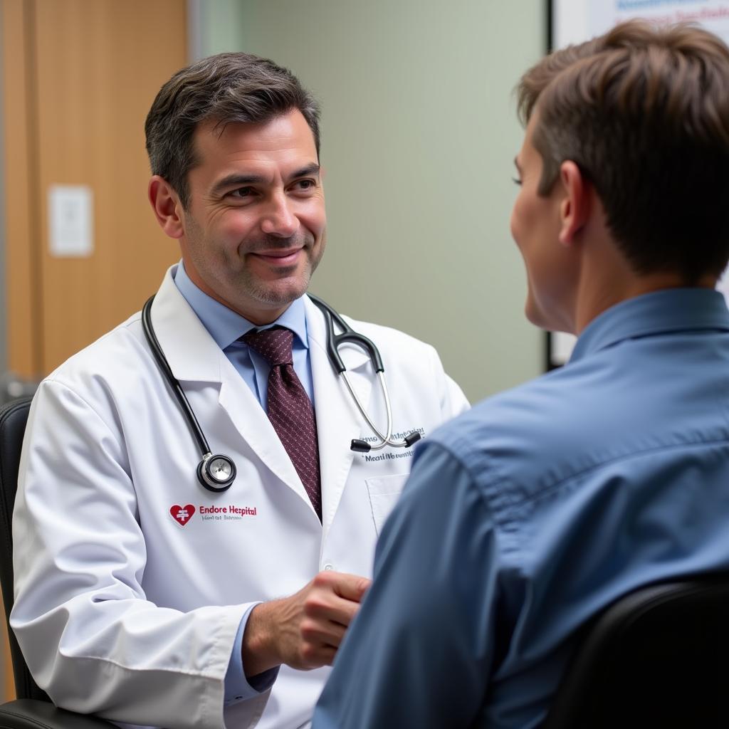 A cardiologist engages in a compassionate and informative consultation with a patient.