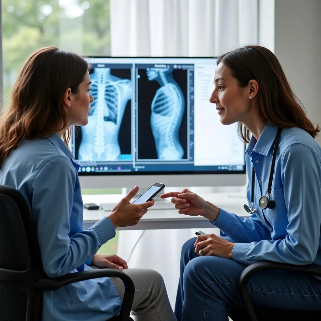 Patient Discussing Scan Results with Radiologist