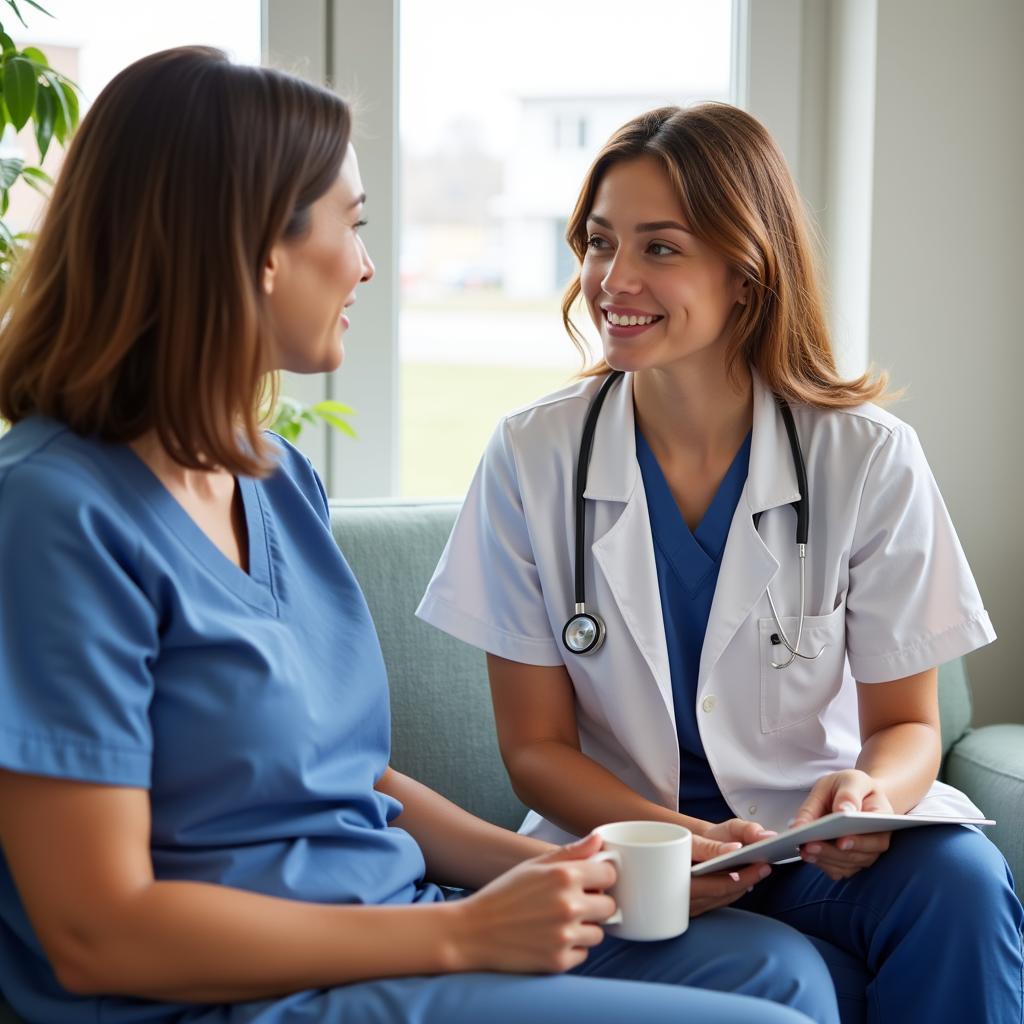 Patient Discussing Options with Nurse