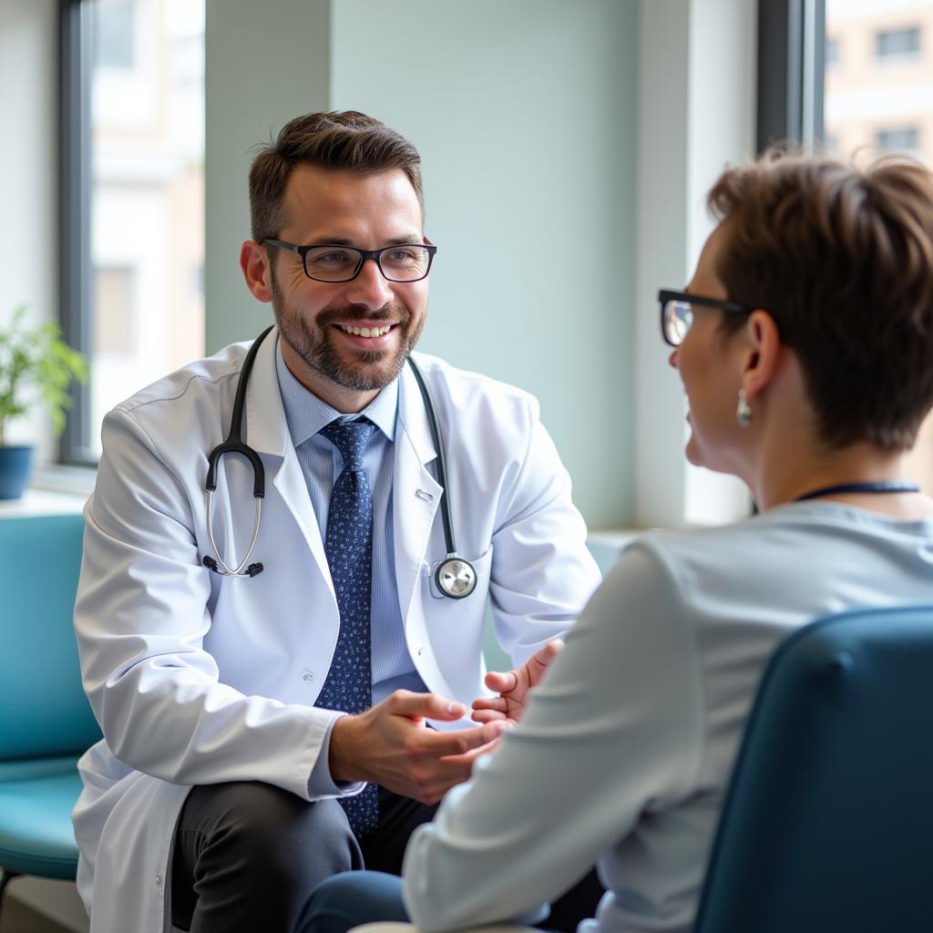 Doctor and Patient Consultation in Hospital Room Jacksonville Texas