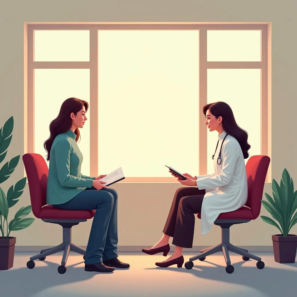 Patient and Doctor Consultation in a Modern Los Angeles Hospital