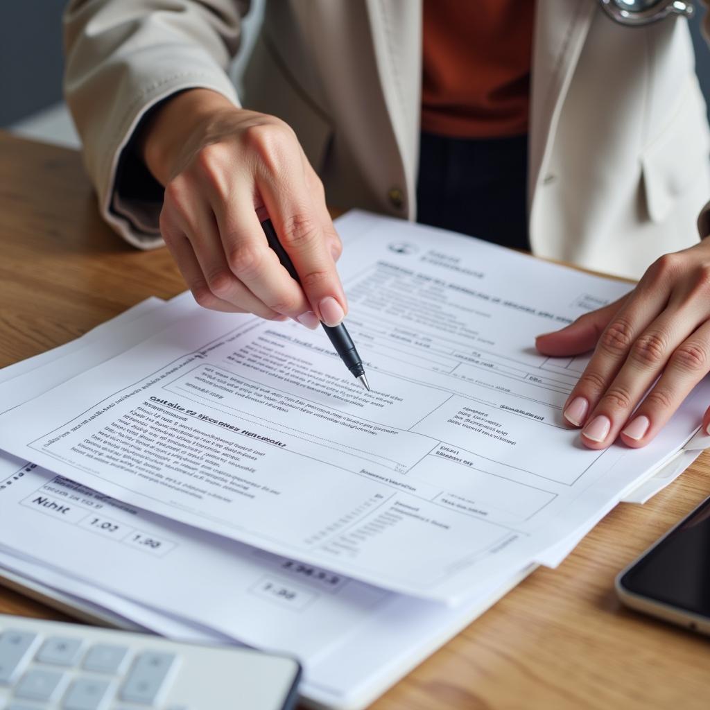 Patient Organizing Medical Documents for Appointment