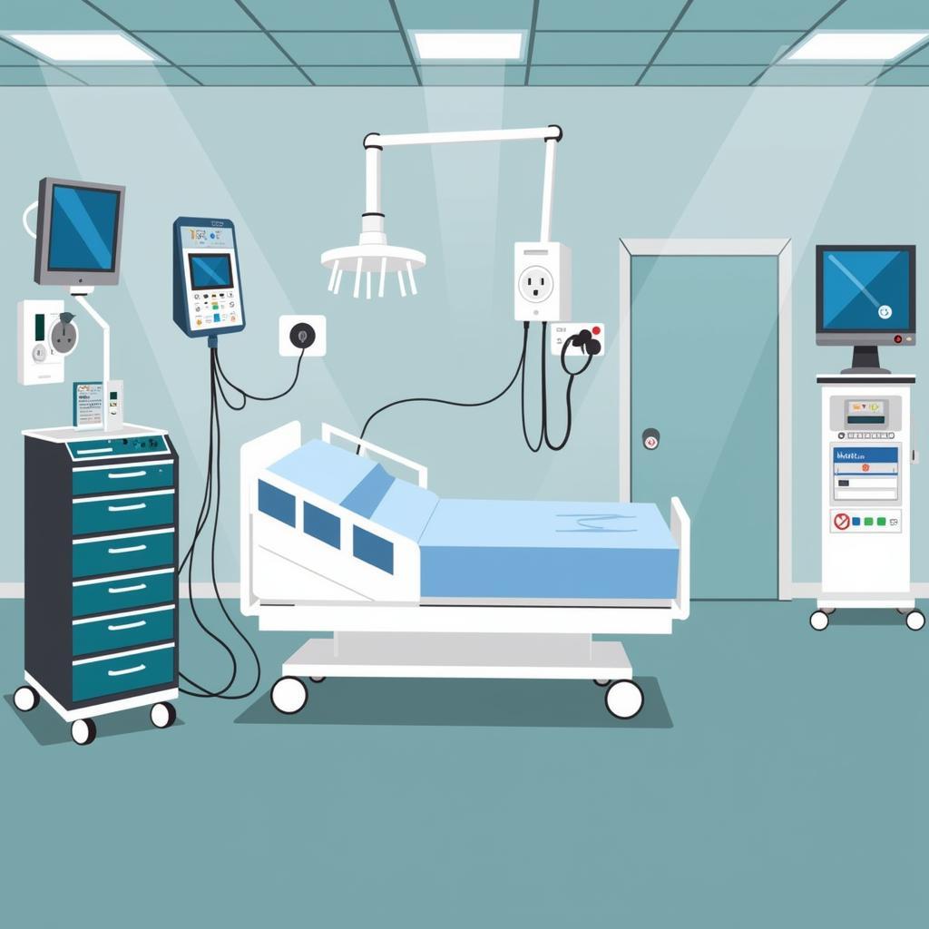 Patient Room with Medical Equipment