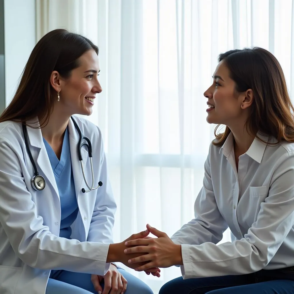 A patient discussing their medical concerns with a doctor