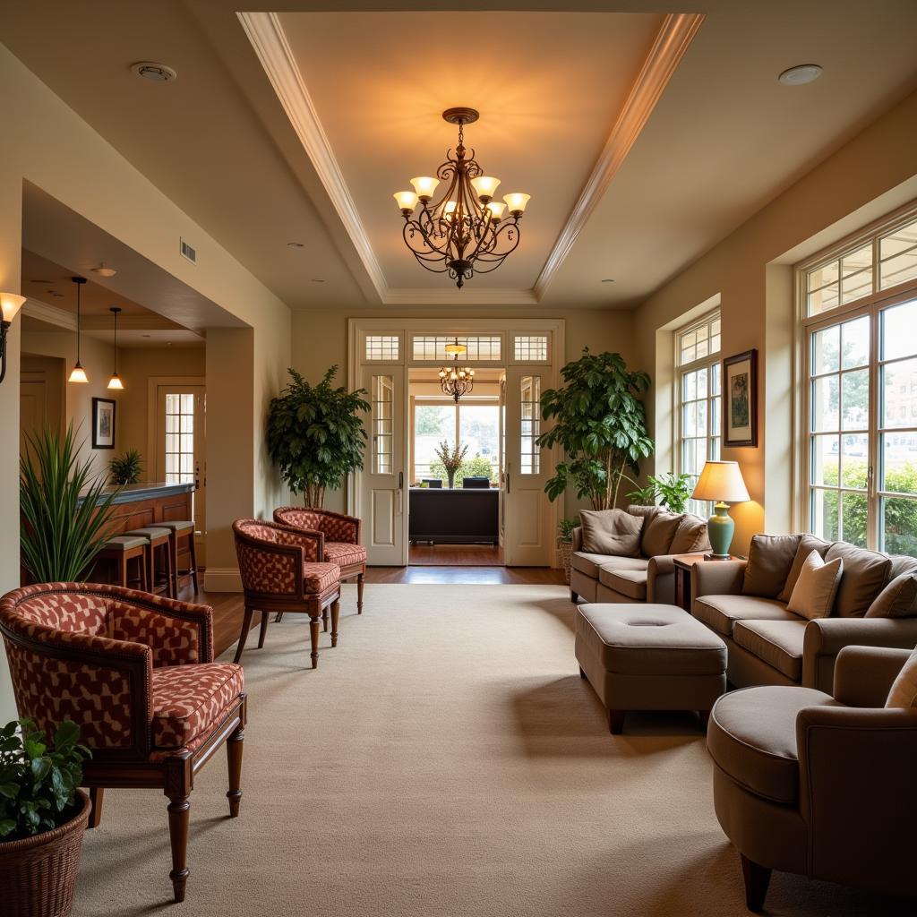 Peaceful hotel lobby near Baylor Hospital Fort Worth