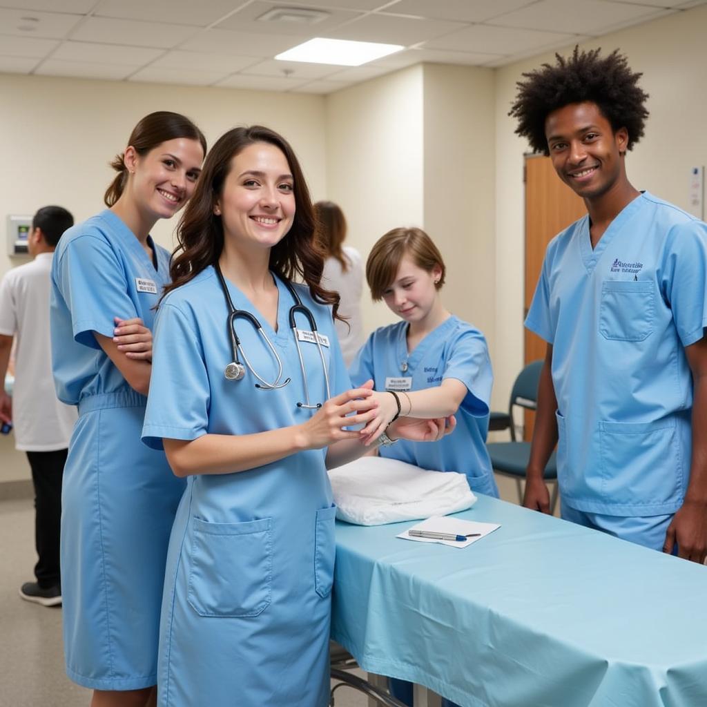 A compassionate pediatric specialist examining a young patient with a stethoscope