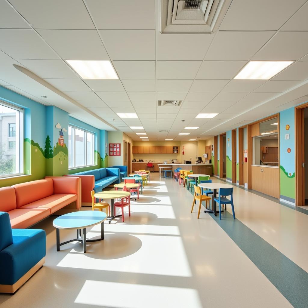 Bright and cheerful pediatric ward at Hospital William Soler