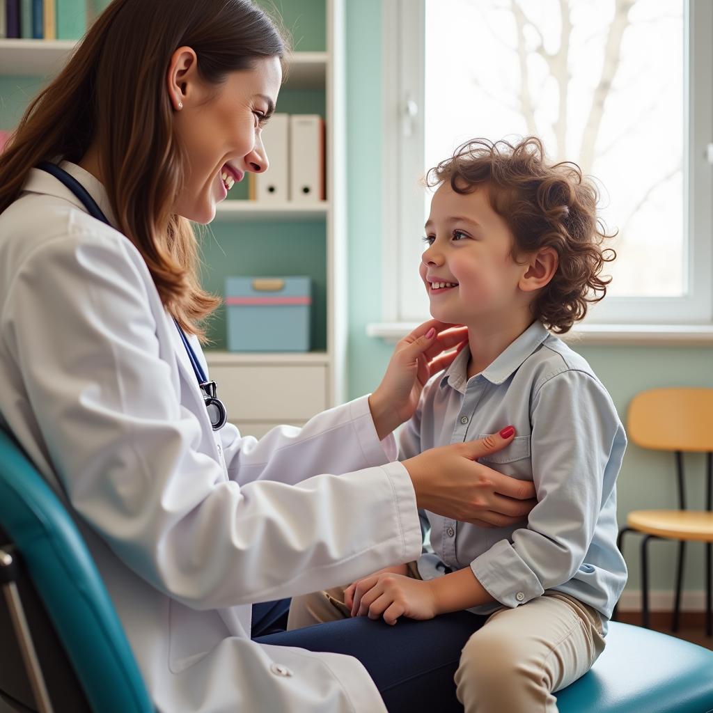 Pediatrician and Patient in Exam Room