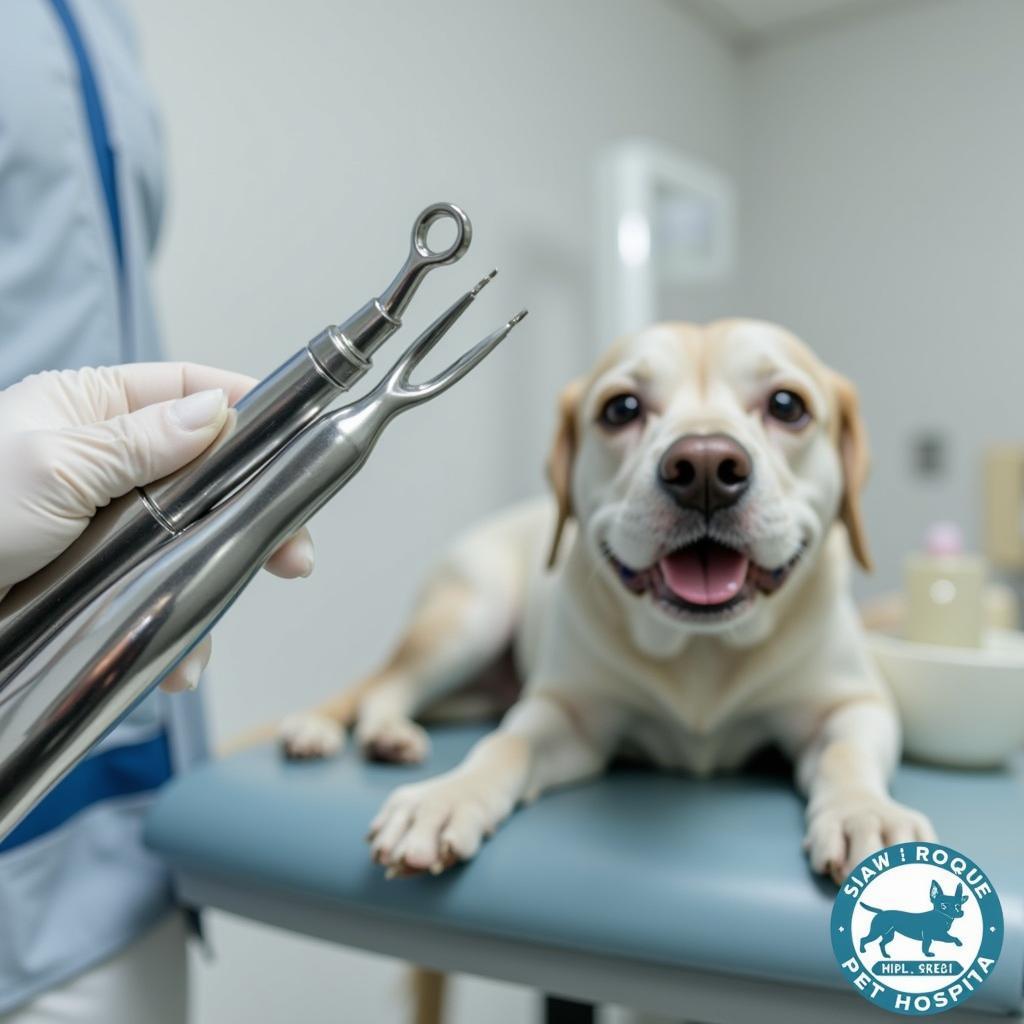 Veterinary dental care equipment at San Roque Pet Hospital