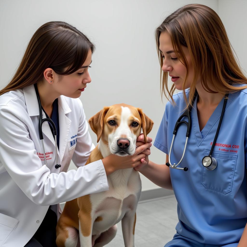 Veterinarian Examining a Dog at Lithonia Animal Hospital