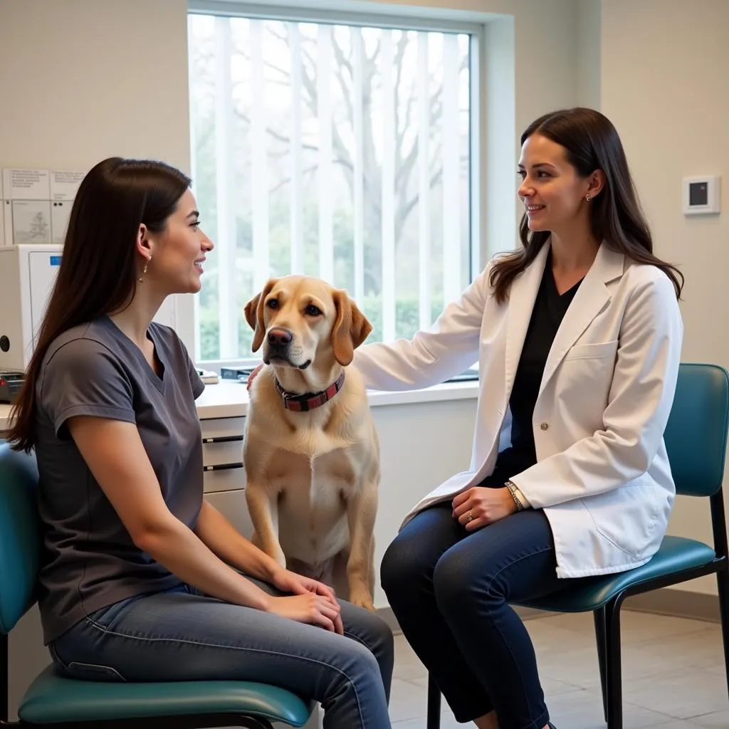 Pet Owner Discussing Their Concerns with a Veterinarian