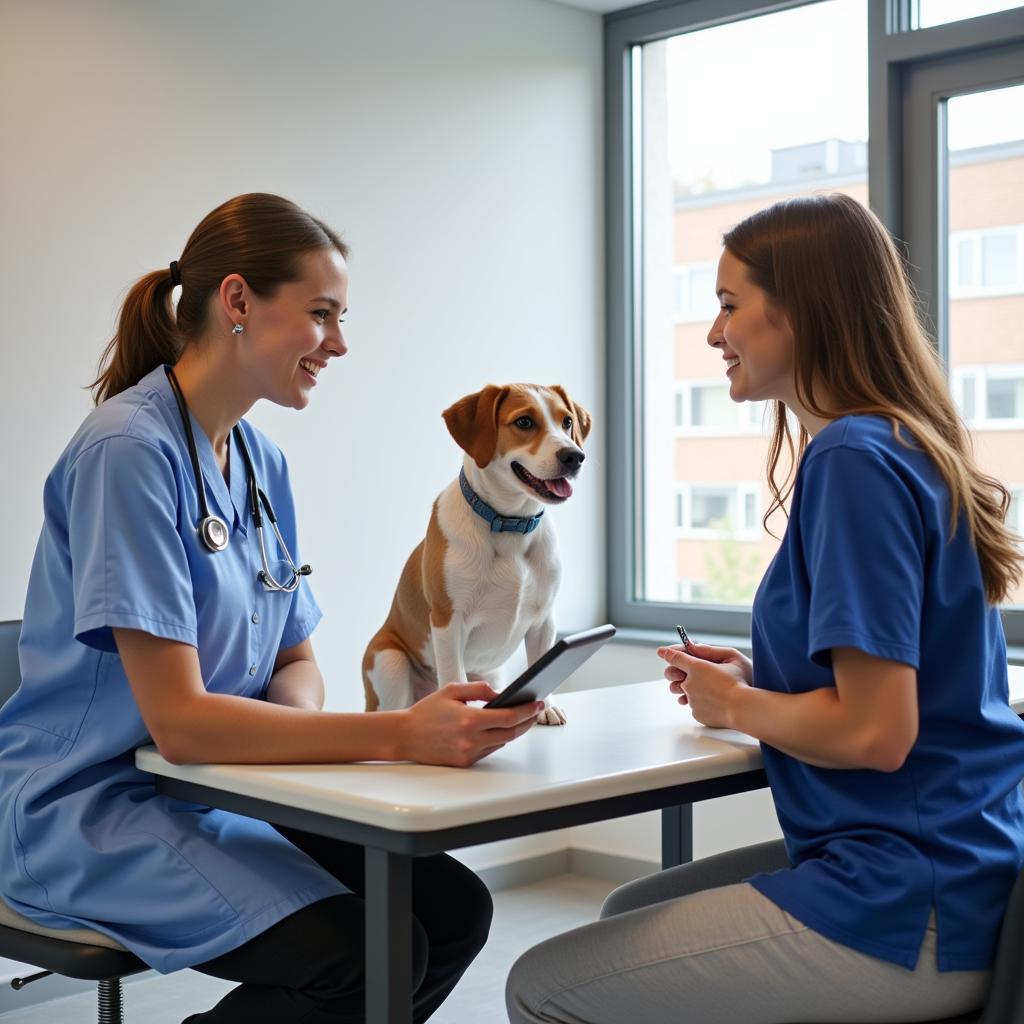 Pet Owner Consulting with Veterinarian