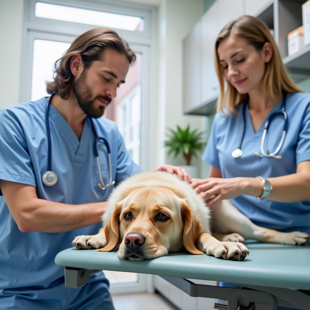 Pet Receiving Care at Webster Animal Hospital