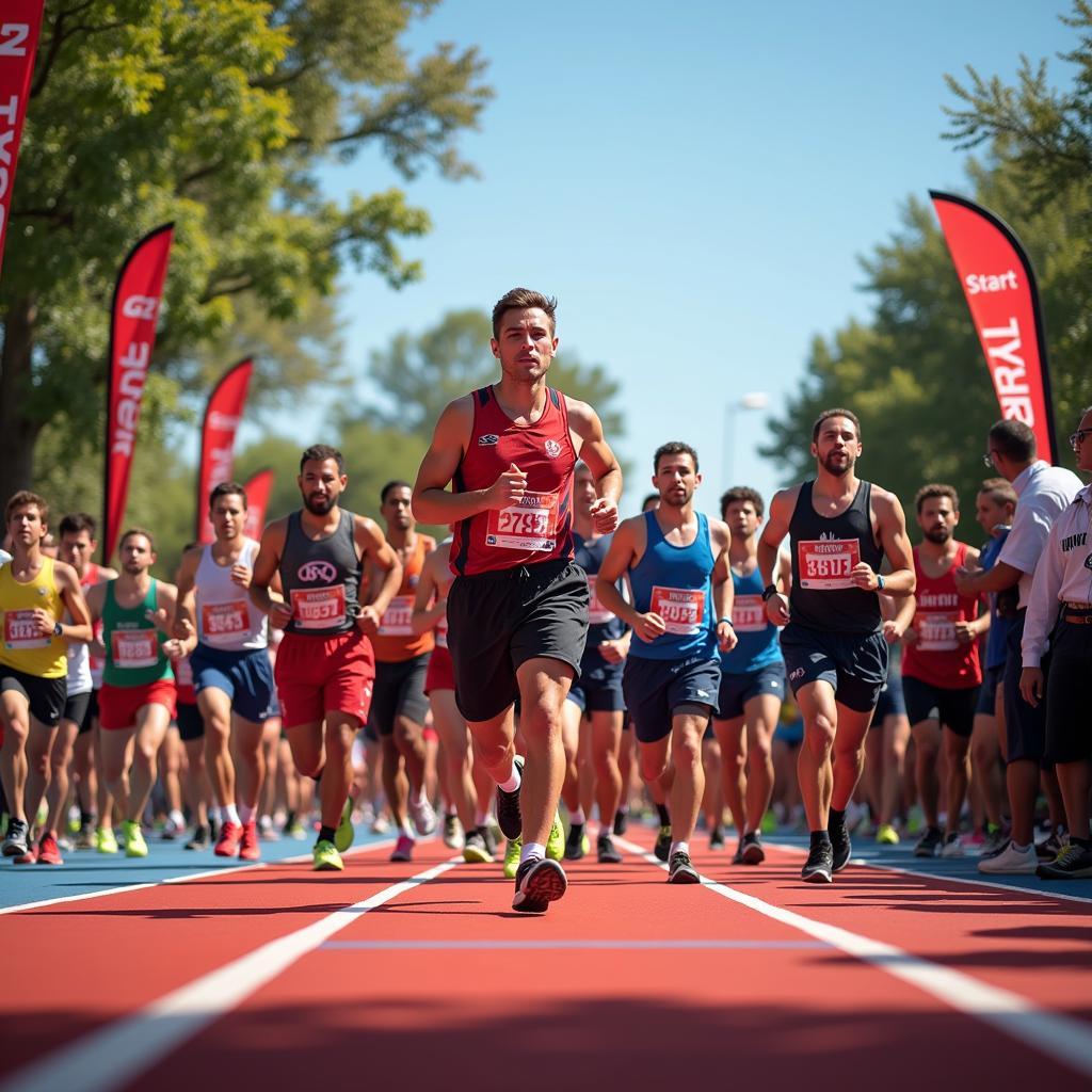 Runners at the starting line of the Phoenix Children's Hospital 5K