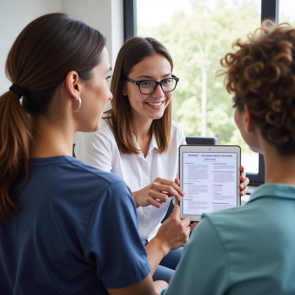 Physical Therapist Discussing Treatment Plan