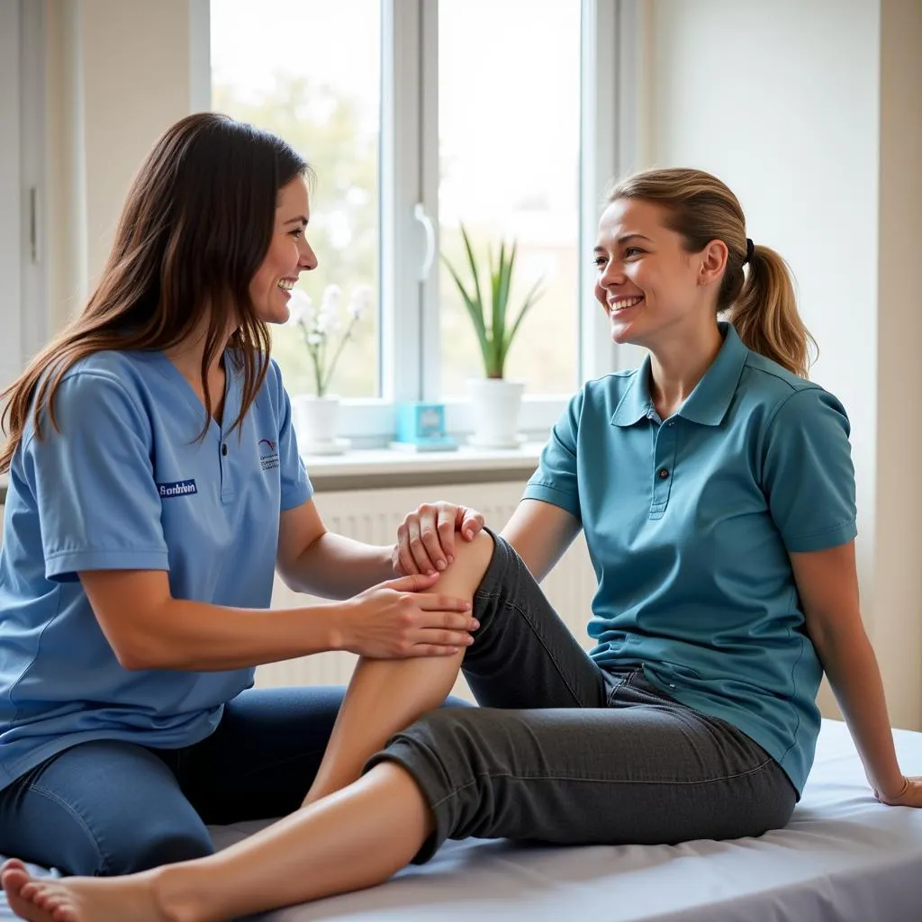  Physical therapy session at Newton Wellesley Hospital