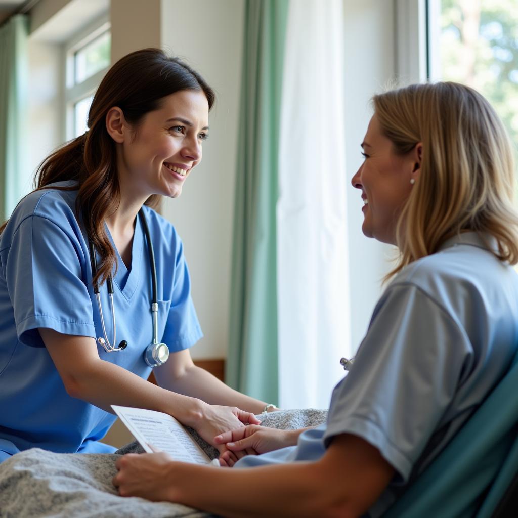 Physician Assistant Interacting with a Patient