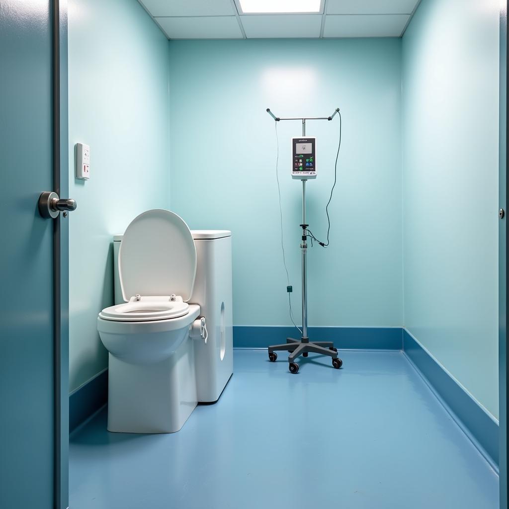 Portable Toilet in Isolation Room