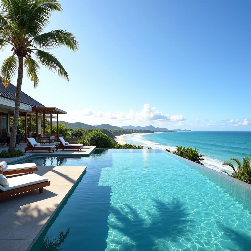 Private Villa with Pool and Palm Trees