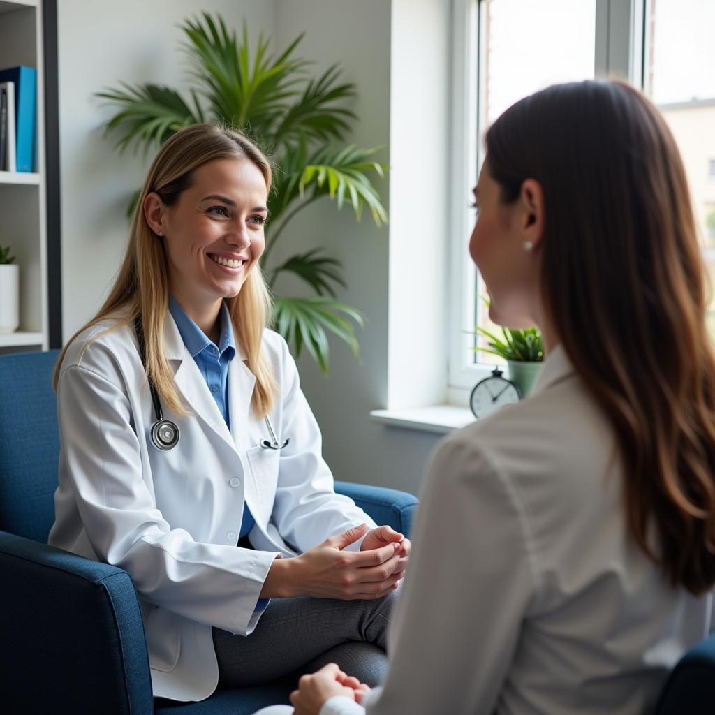 Psychiatrist in consultation with a patient at Greystone Park