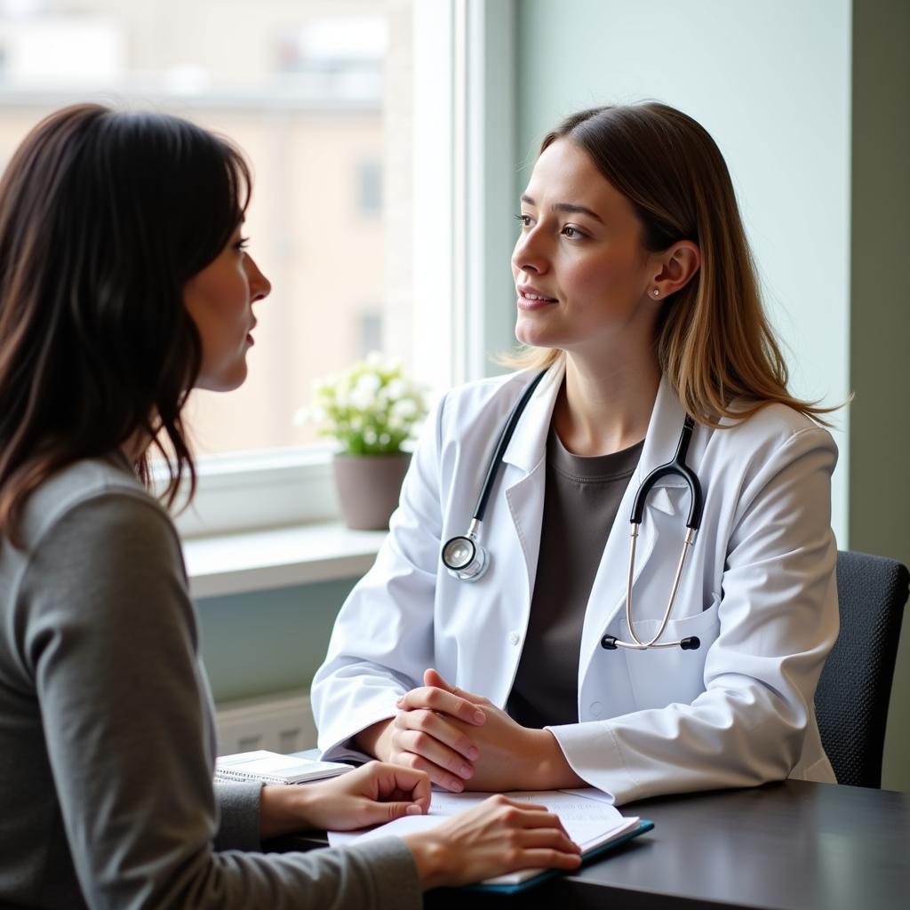 A psychiatrist discusses a personalized treatment plan with a patient