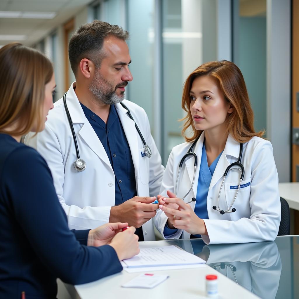 Pharmacist providing personalized consultation to a patient