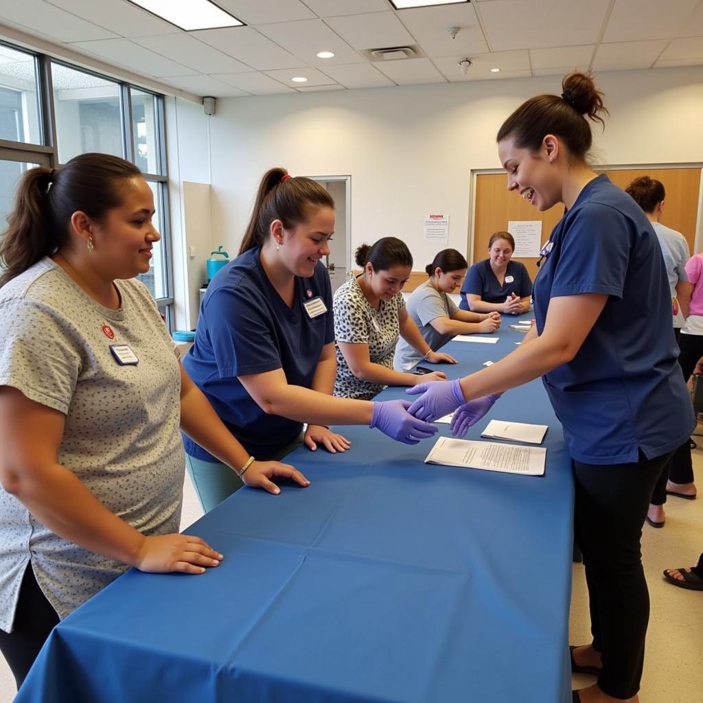 Hospital Staff Participating in a Local Community Event