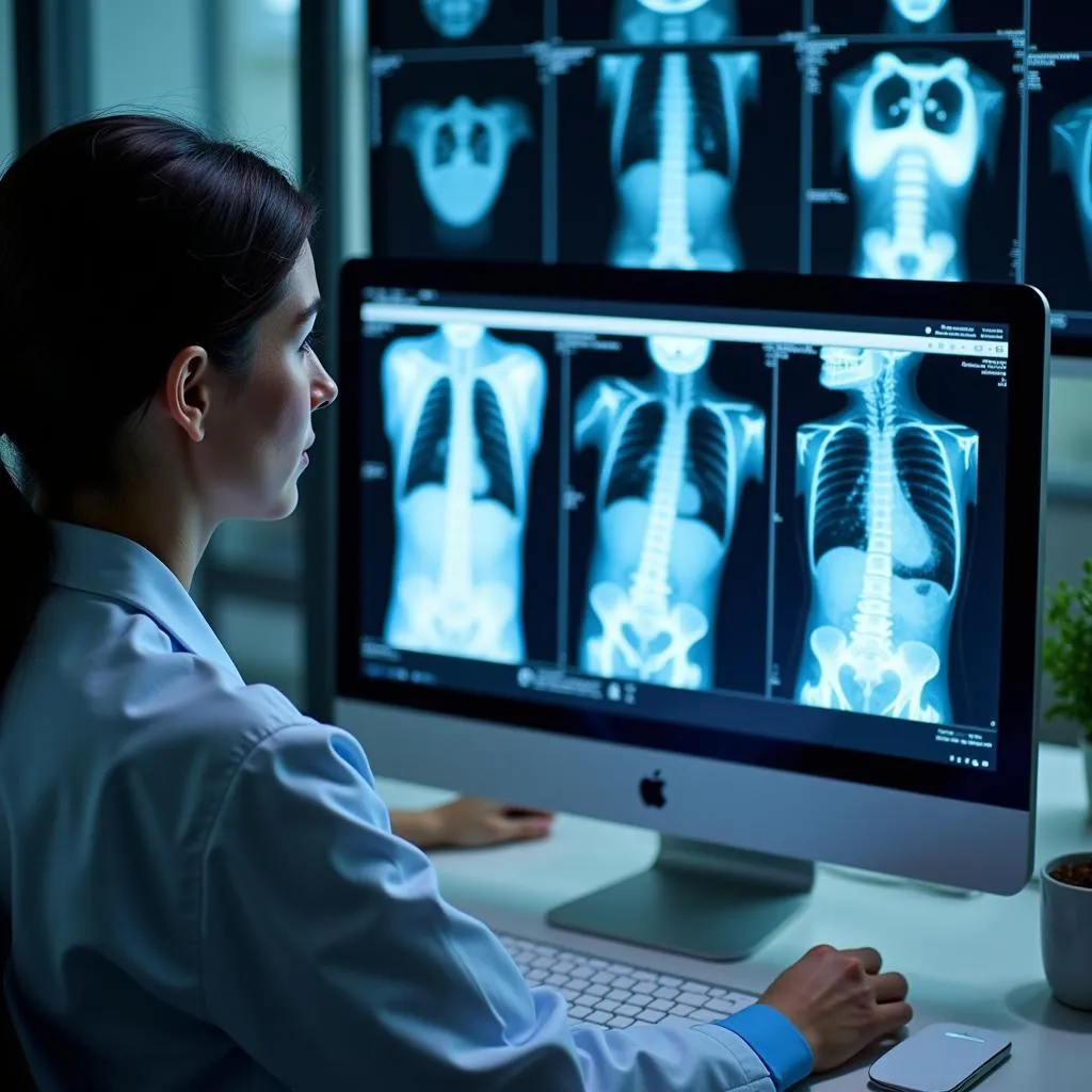 Radiologist Reviewing Medical Images