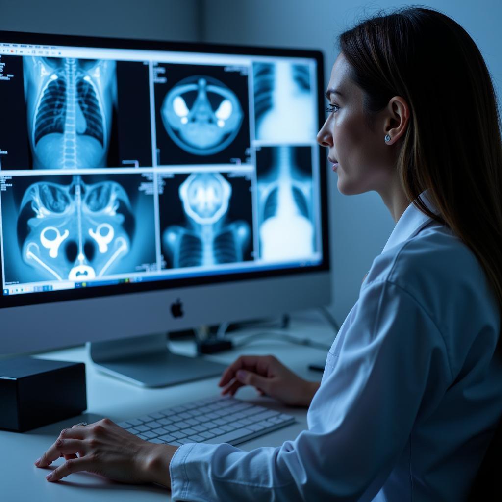 Radiologist Analyzing Medical Images