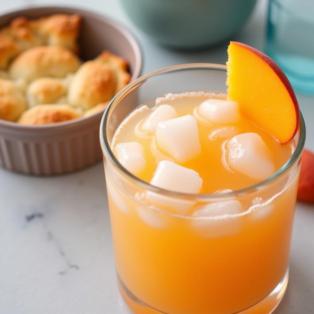 Red Bull Peach Cobbler Mocktail