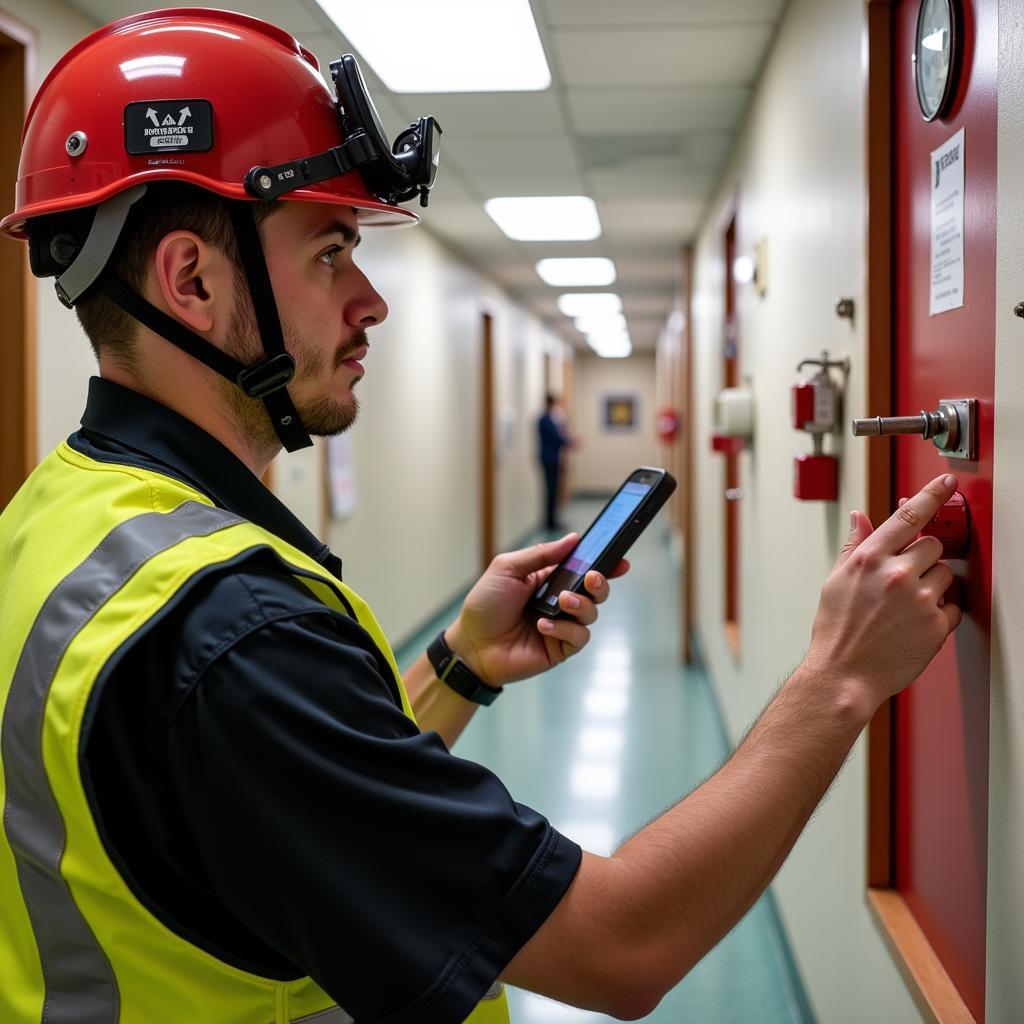 Safety Officer Conducting Inspection