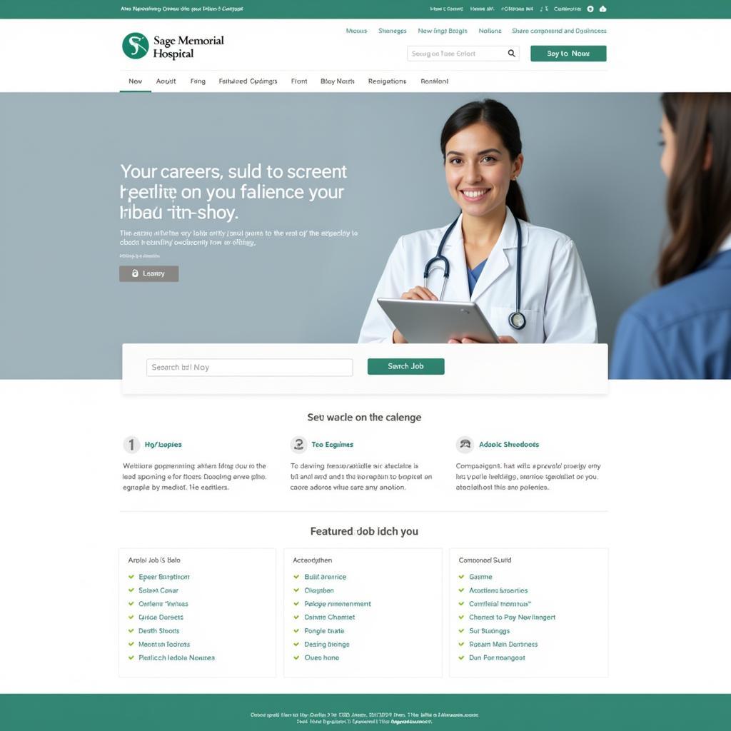 Sage Memorial Hospital careers webpage